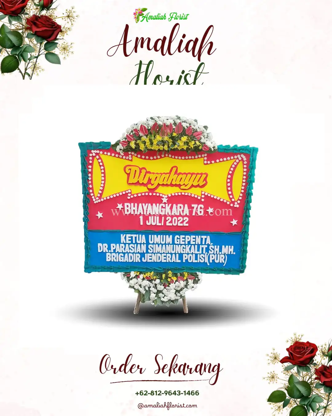 Papan Bunga HUT Ulang Tahun Muara Komam